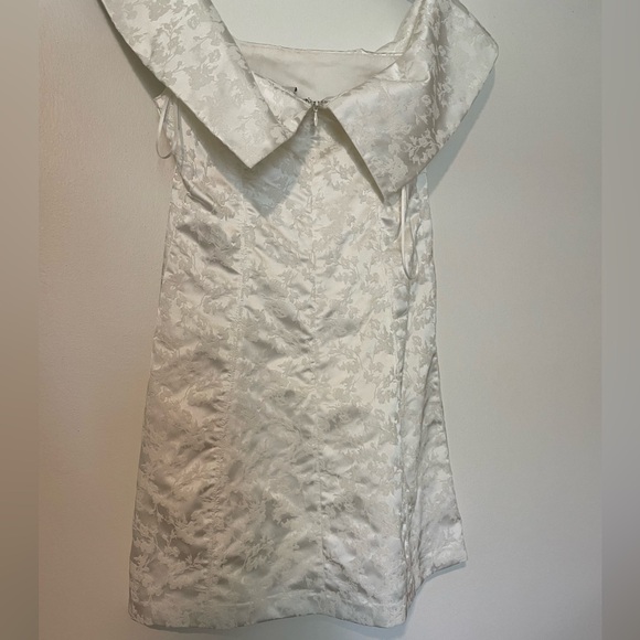 BHLDN White Mini floral Dress Bridal - Picture 9 of 13